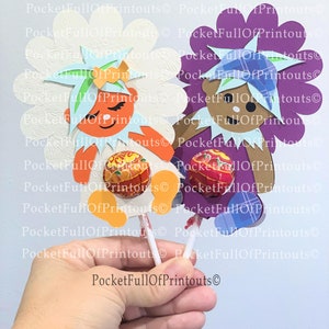 Modello digitale - Porta lecca-lecca multistrato Flower Doll - Compatibile con Cricut JOY