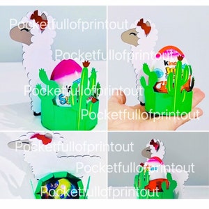 llama chocolate holder templates to fit 6 types of chocolate
