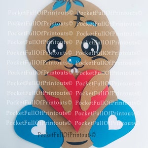 Plantilla digital = Gopher Valentines love letter buddy - LAYERED card CRAFT- Cricut JOY Compatible