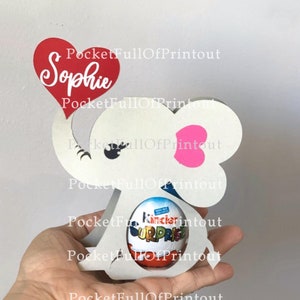 Elephant Kinder Surprise chocolate holders Digital SVG NEW improved SVG image 2
