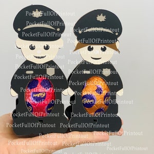Digitale SVG Vorlage - Polizist Osterei Schokoladenhalter
