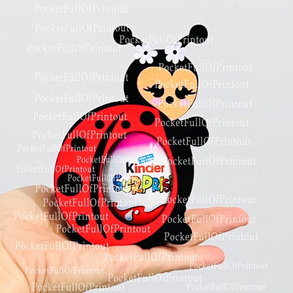Modello SVG digitale - Titolare Ladybug Kinder Surprise o Kinder Joy - compatibile con cricut Joy