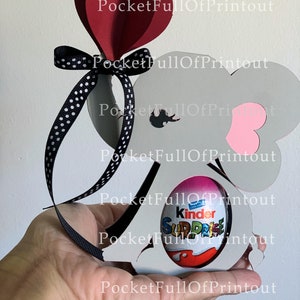 Porta-chocolates Elephant Kinder Surprise Digital SVG - NOVO SVG aprimorado