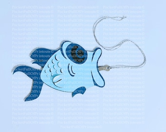 Digital SVG template - Fish  gift card holder ...Cricut JOY COMPATIBLE