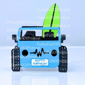 Digitale SVG-sjabloon - voor 3D pop-up verjaardagskaart