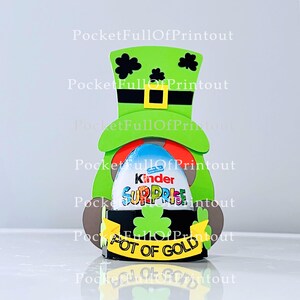Digital SVG - Modelli di porta cioccolato Leprechaun di St Paddy per adattarsi a 6 tipi di cioccolato compatibili con Cricut JOY