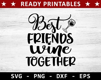 Download Best Friend Wine Svg Etsy