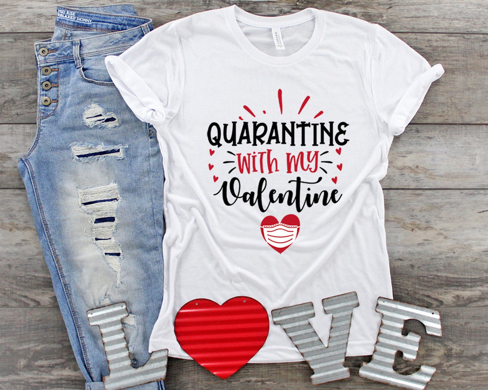 Download Quarantine With My Valentine Svg Hearts Svg Valentines | Etsy