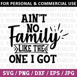 Ain't No Family Like The One I Got SVG, Family Svg, Png, Home Svg, Family Values Svg, Inspirational Svg, Svg Files for Cricut, Silhouette