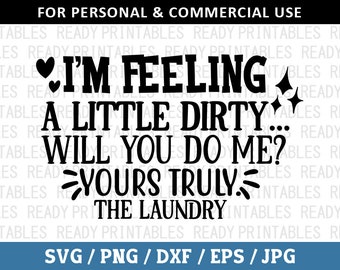 I'm Feeling A Little Dirty Will You Do Me? Yours Truly The Laundry SVG, Laundry Svg, Funny Laundry Svg, Svg Files for Cricut, Silhouette