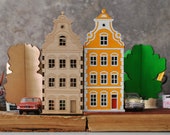 Little Tealight House DIY Kit quot Verona quot Lighted House Putz House 1 48 Scale 3D Puzzle Painting Kit House Decorative Lamp