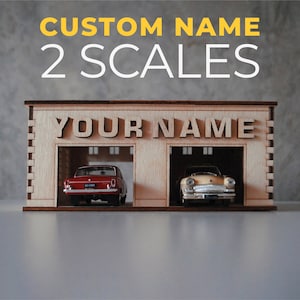 Spielzeugautos Parkplatz Spielgarage 3D Modell Laser Cut Datei | Personalisiertes Namensgeschenk für Kinder | Jungen Puppenhaus CNC Pläne Glowforge Vektor Vorlage