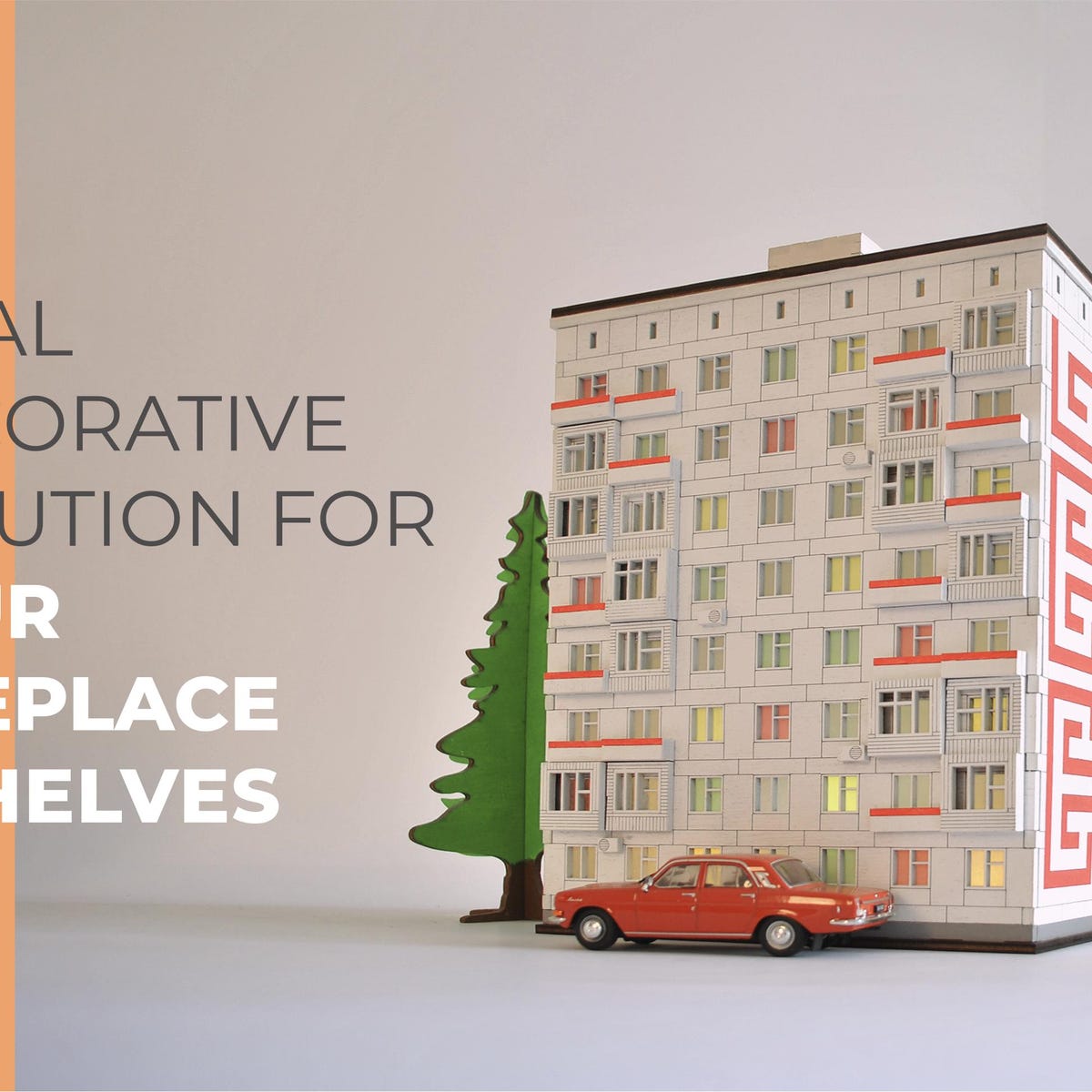 Apartment Building Brezhnevka 1.8 - Light up Tower Block for Home Decor | Architecture Model & Shadow Lamp, Cozy Accessories for Shelves + - Etsy