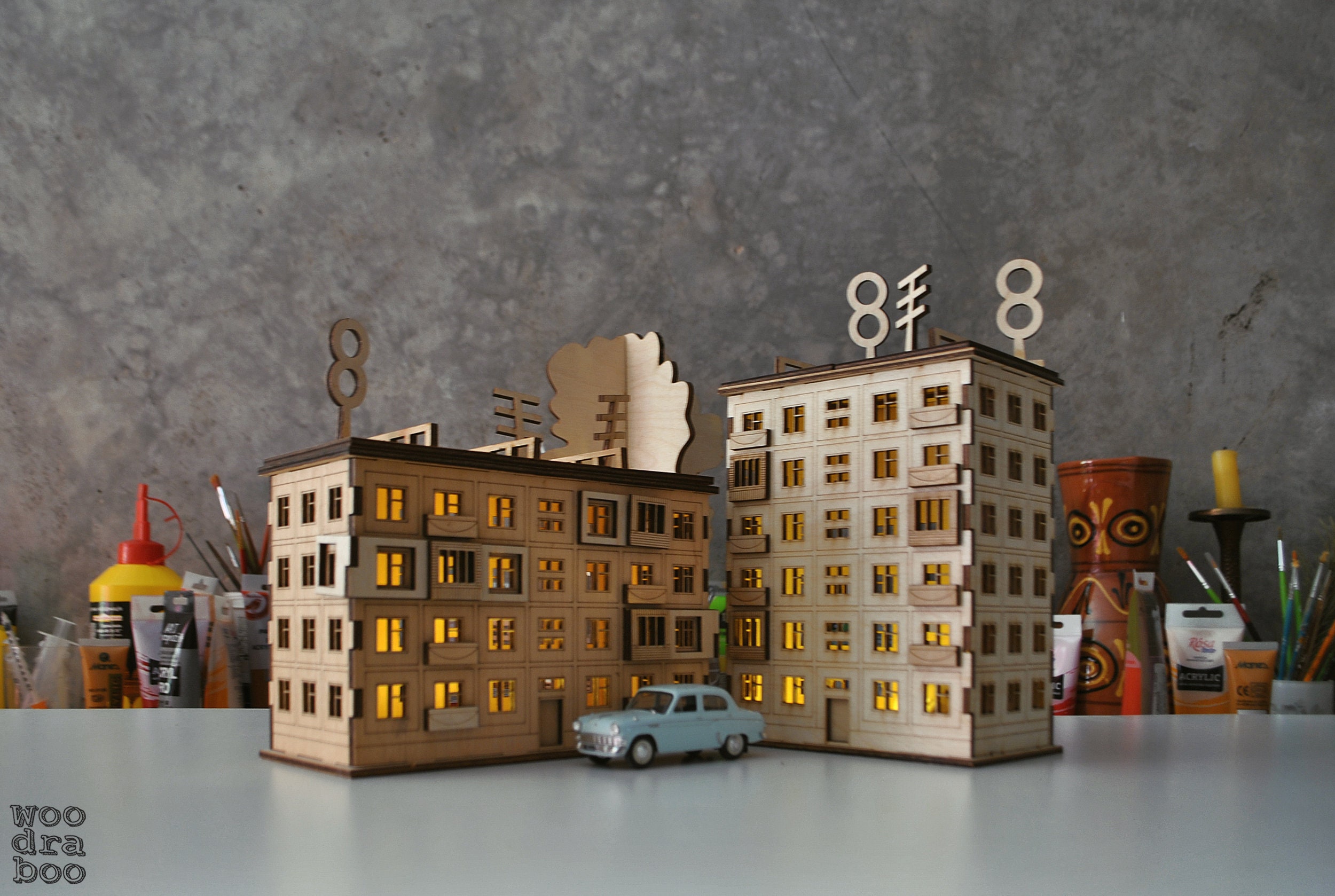 Khrushchyovka DIY Panel Block House kit Dollhouse for Boys Etsy