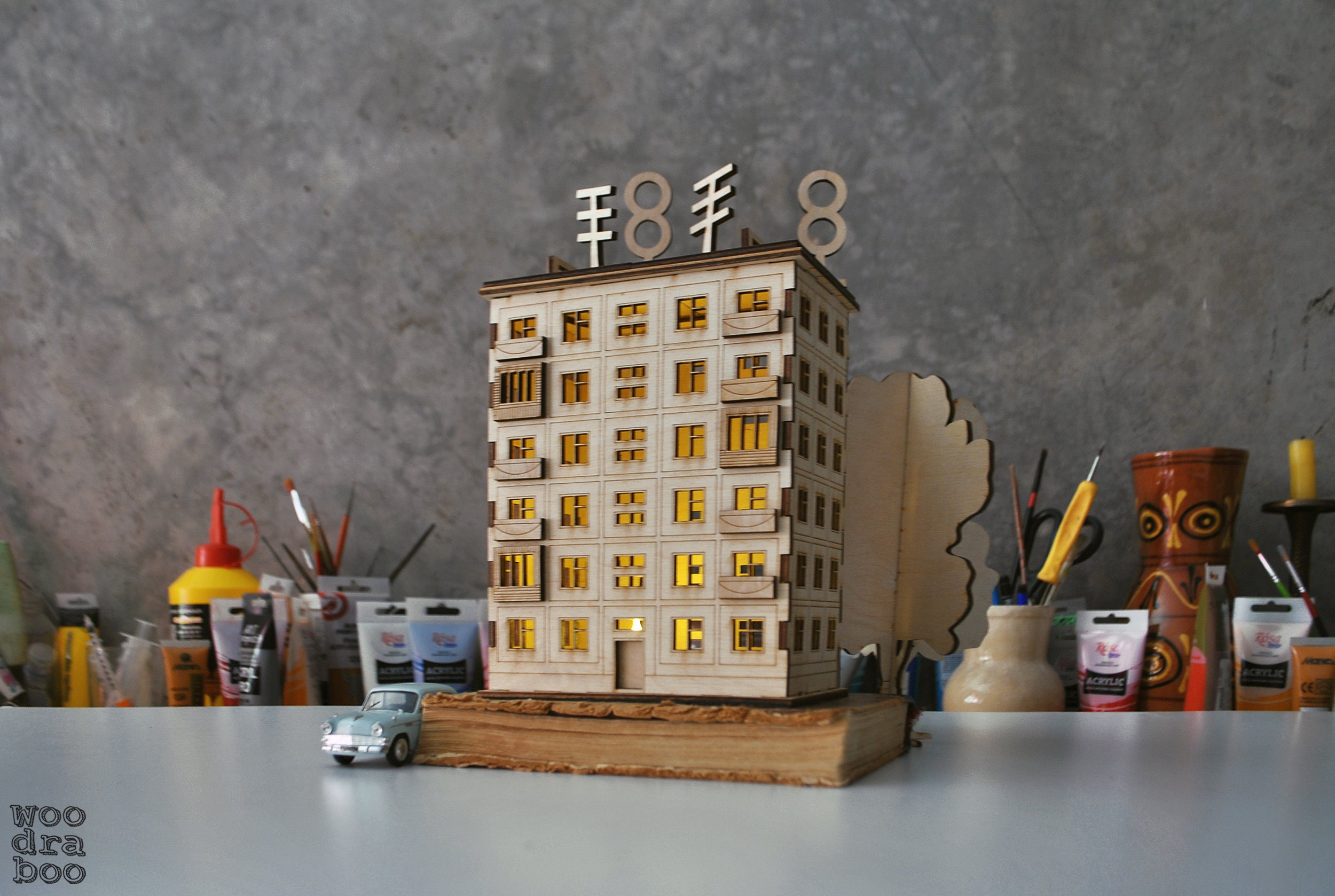 Khrushchyovka DIY Panel Block House kit Dollhouse for Boys Etsy