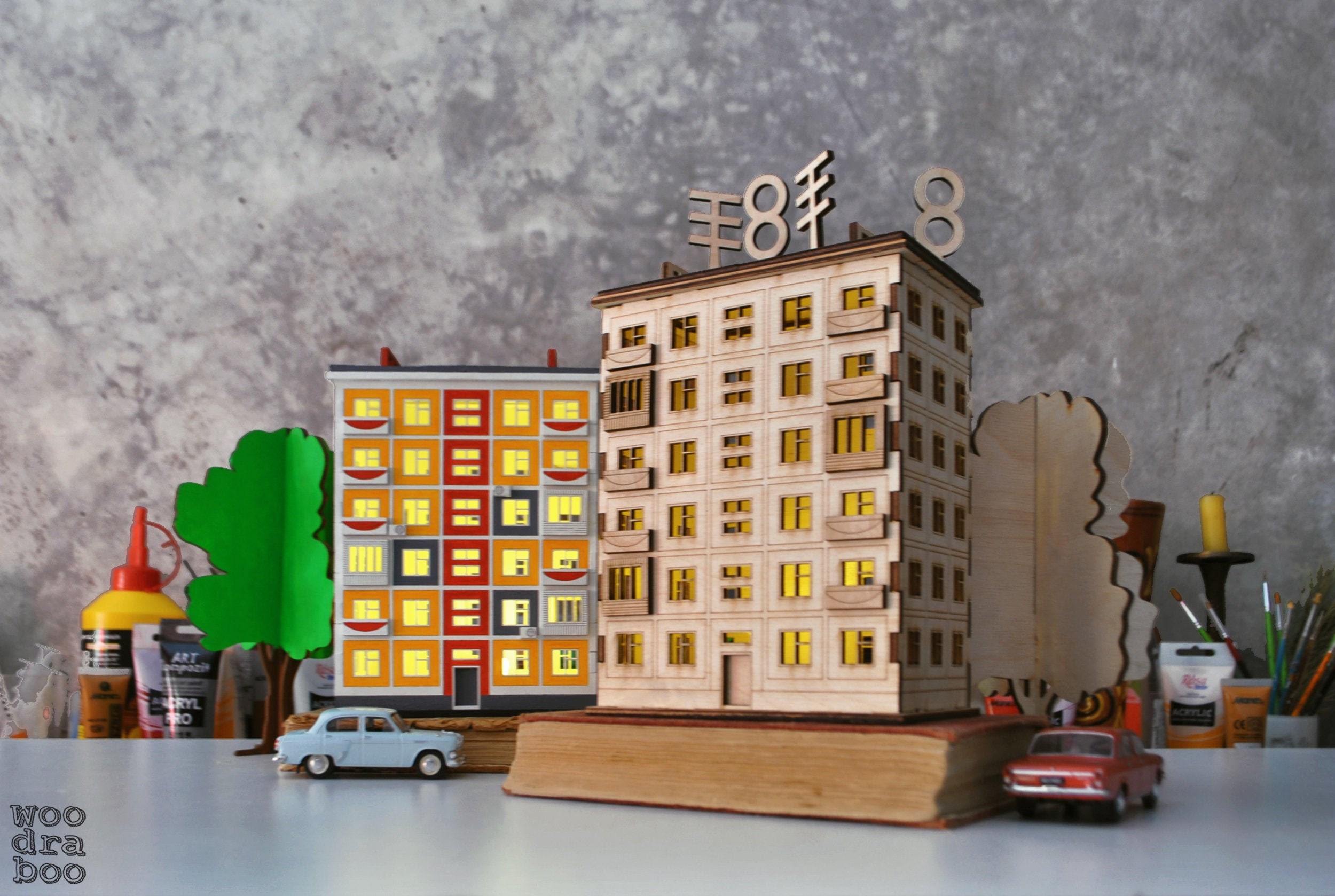 Khrushchyovka DIY Panel Block House kit Dollhouse for Boys Etsy