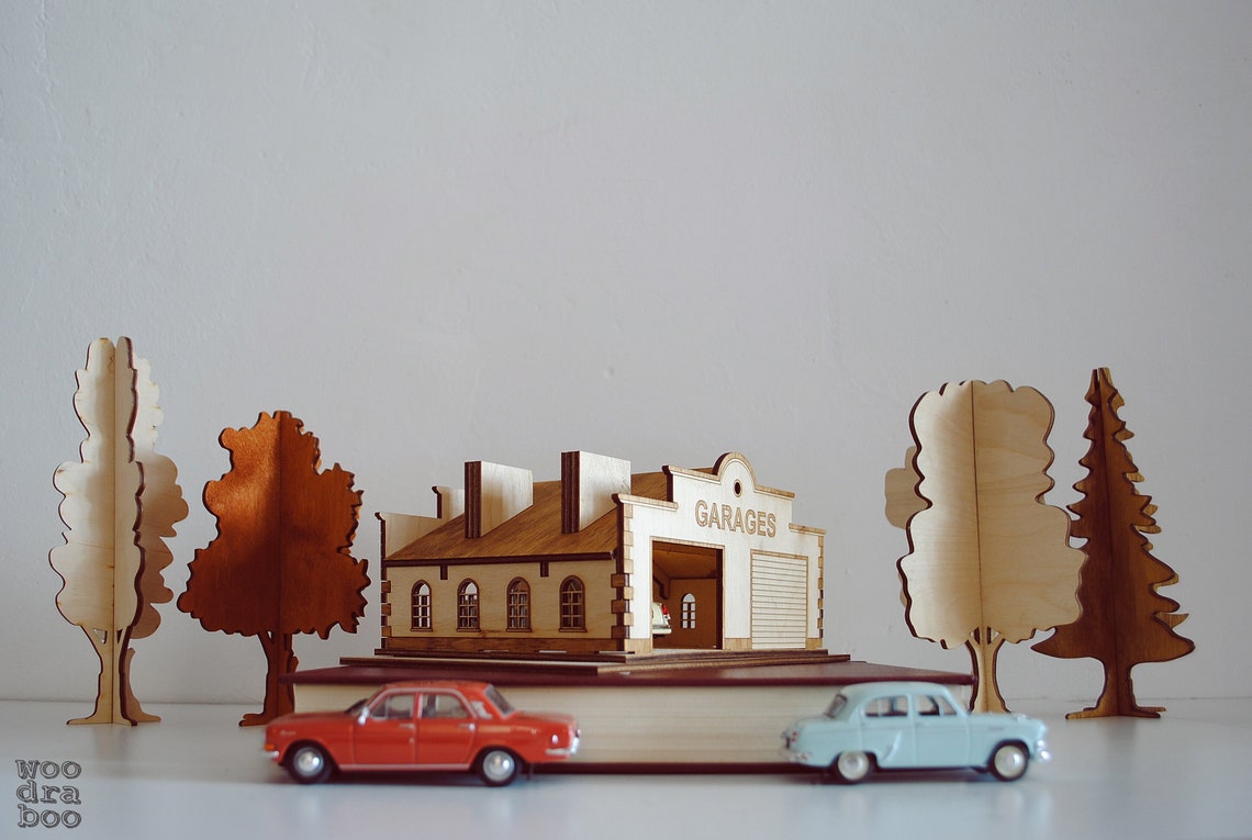Spielzeugauto Garage Holz Auto Garage DIY Bausatz | Etsy