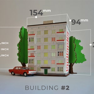 Brezhnevka Apartment Buildings Laser Cut Files Set DIY Night Lamps Architectural Models CNC Vector Templates Craft Files SVG/Cdr/Ai image 4