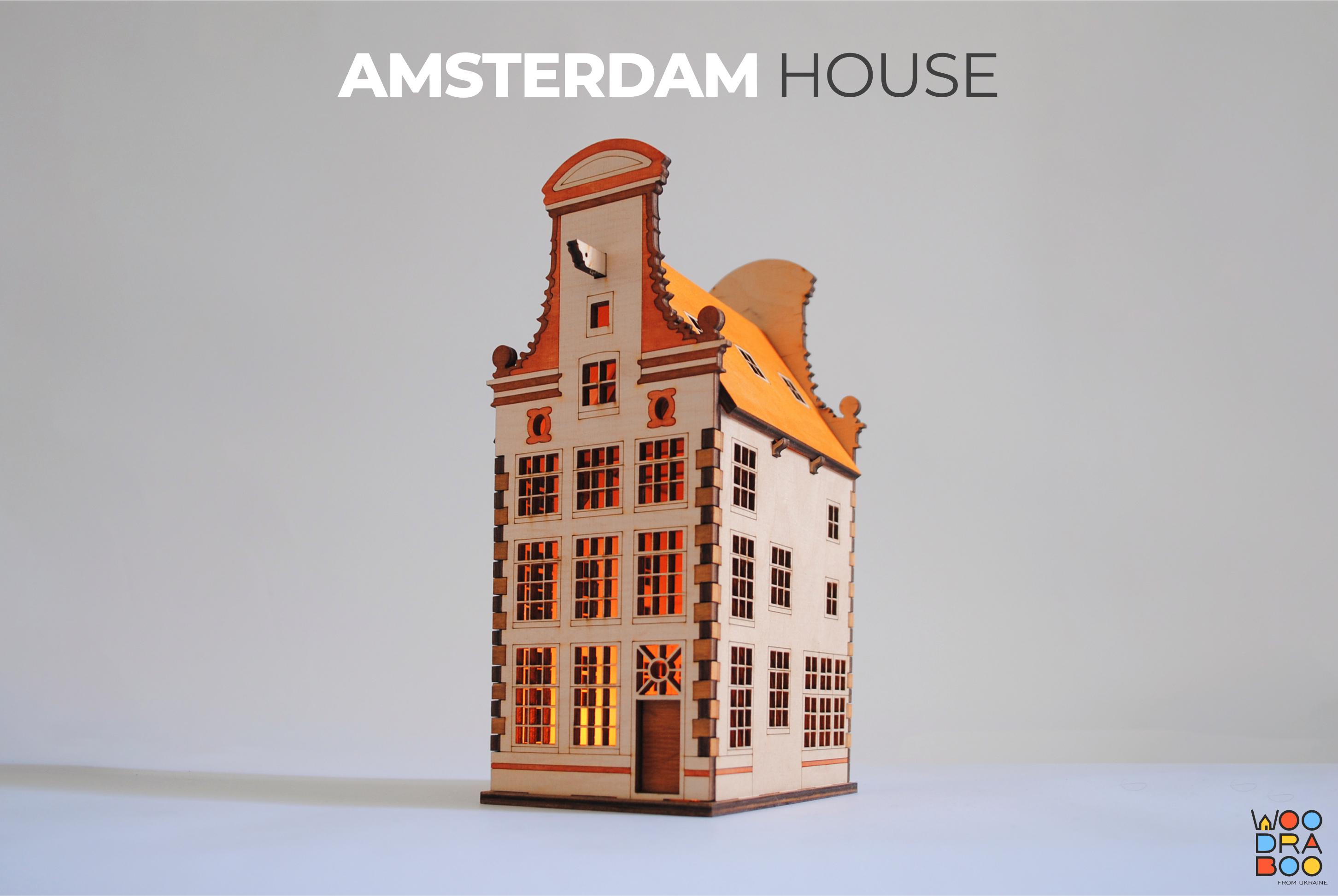 Dutch Canal House Tealight Holder | Home Decor Piece with DIY Kit Option | Cozy Tea Light Candle Lantern & Shelf Accent | Hygge Holiday Gift