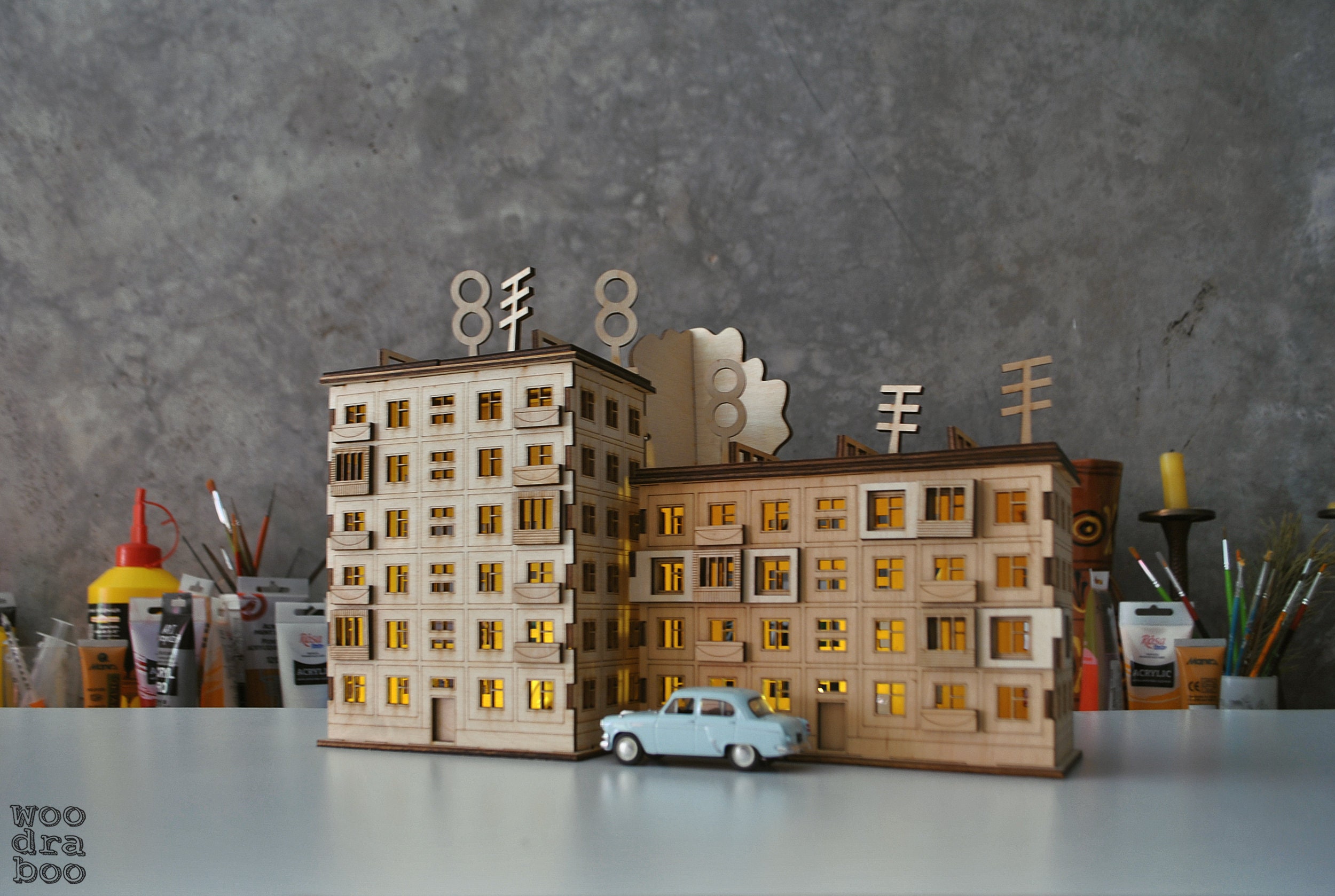 Khrushchyovka DIY Panel Block House kit Dollhouse for Boys Etsy