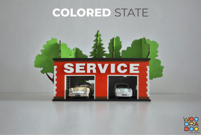 Toy Cars Garage Laser Cutting File Vector Plans Toy Building Model