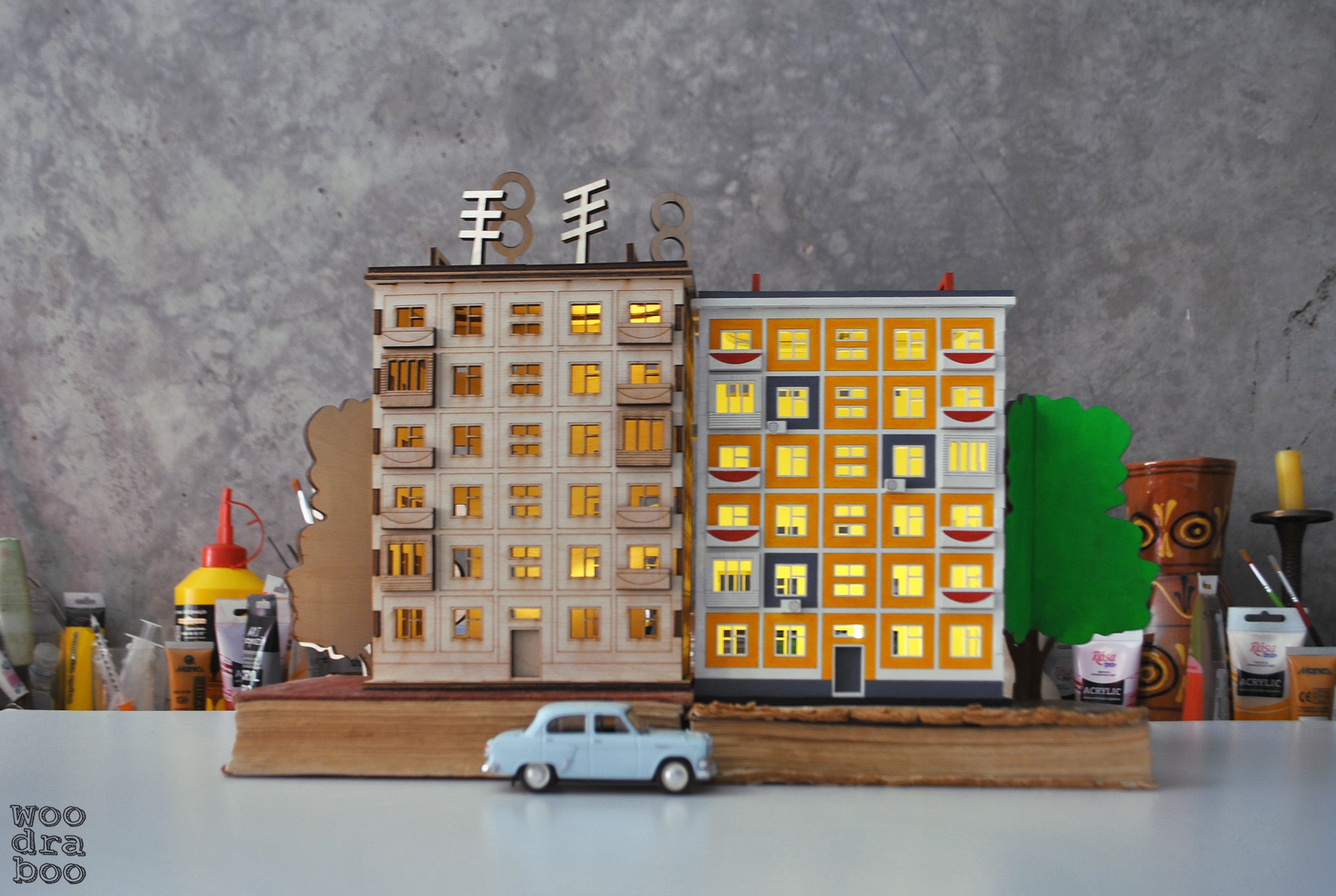 Khrushchyovka DIY Panel Block House kit Dollhouse for Boys Etsy