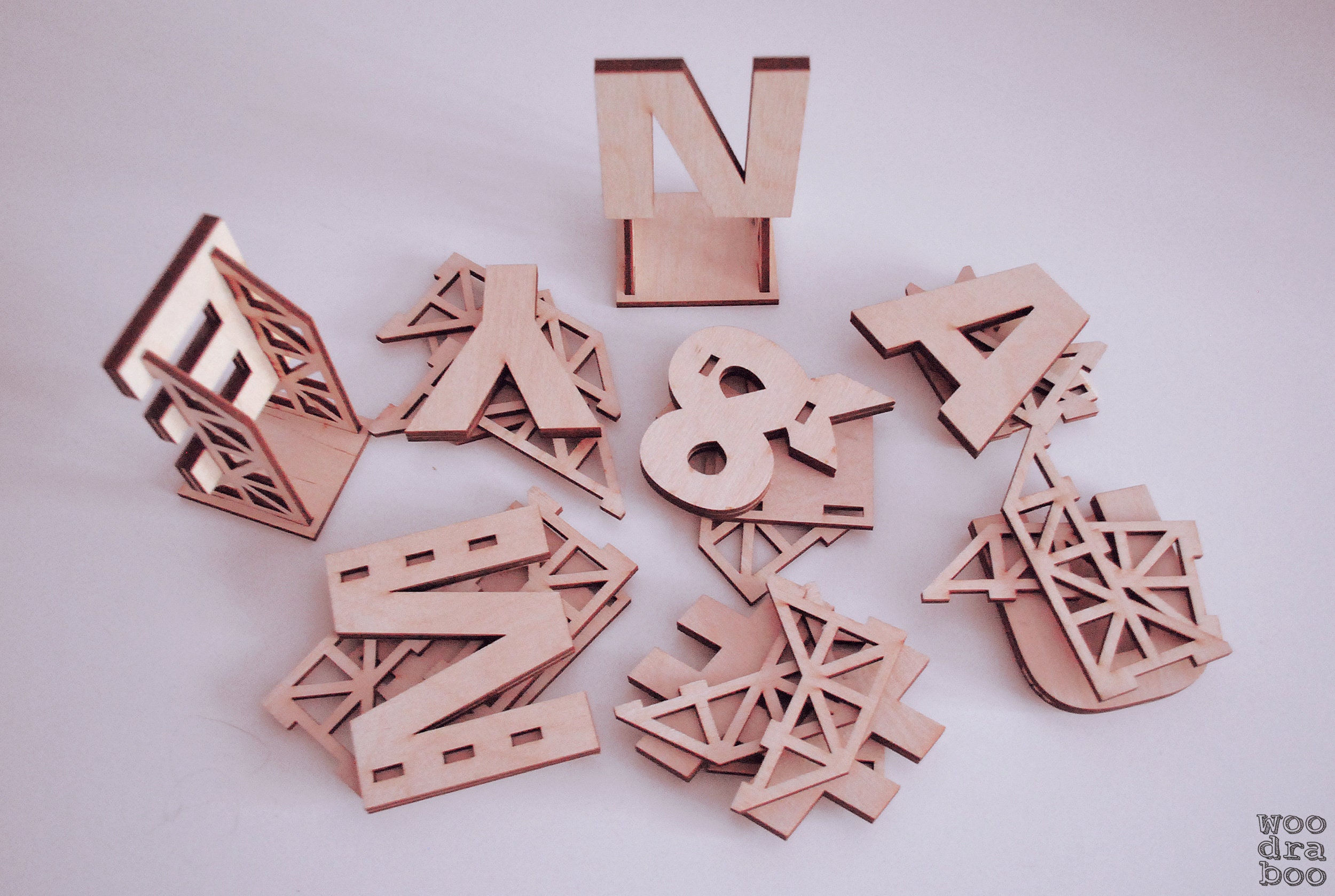 Iconic Hollywood-style Wooden Letters Personalized Stand-up 