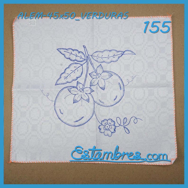 VERDURAS [Alemanisco 45x50cm] - Napkins for Stamped Cross-Stitch Embroidery image 8