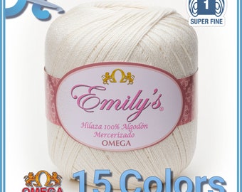 EMILYS [150grs] by Omega - Fine 100% Mercerized Cotton Thread for Crochet and Knitting