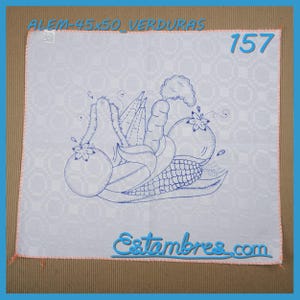 VERDURAS [Alemanisco 45x50cm] - Napkins for Stamped Cross-Stitch Embroidery image 10