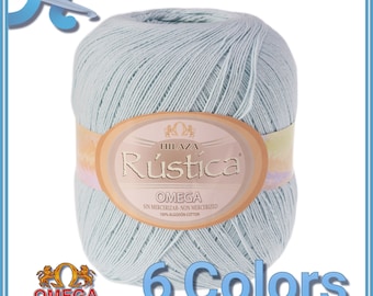 RUSTICA [150grs] by Omega - Fine 100% Non-Mercerized Cotton Thread for Crochet and Knitting