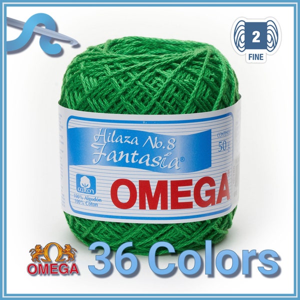 FANTASIA NO.8 [50grs] by Omega - 100% Mercerized Cotton Yarn Great for Thick Crochetting