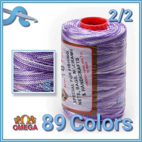 La Espiga No.18 100% Nylon Omega, Crochet Thread, Thread for Crafts, Nylon  for Knitting and Crochet, Nylon Thread, String Cord for Crochet 