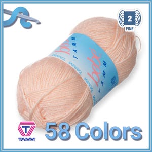BEBE TAMM [50grs] - Soft Yarn for Baby Clothes and Blankets, 100% Acrylic Yarn.