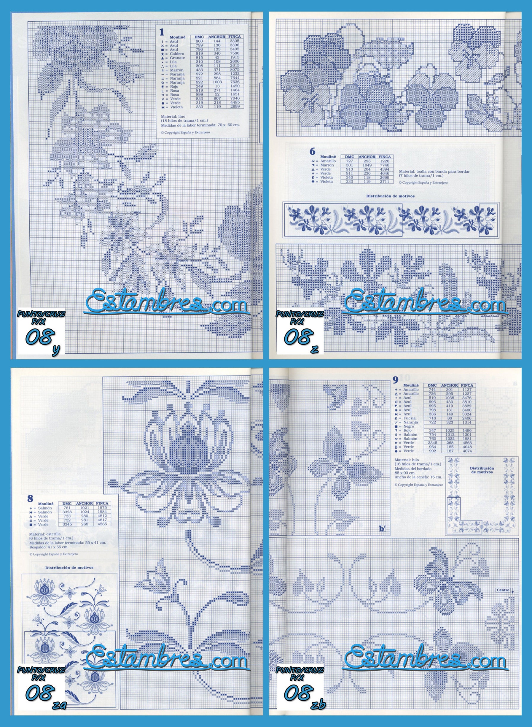 Punto de Cruz No. 08 Creaciones Artime [Embroidery Pattern Magazine] -  Crewel St