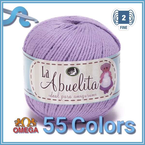 LA ABUELITA [50grs] by Omega - Ideal for Amigurumi 100% NON-Mercerized Cotton Yarn