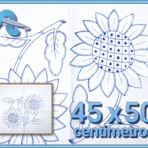 FLORES [Diamante 45x50cm] - Napkins for Stamped Cross-Stitch Embroidery