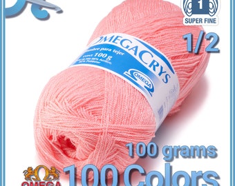 OMEGACRYS [100grs] 1 of 2 - by Omega - Fine Crystal Yarn great for all crafts