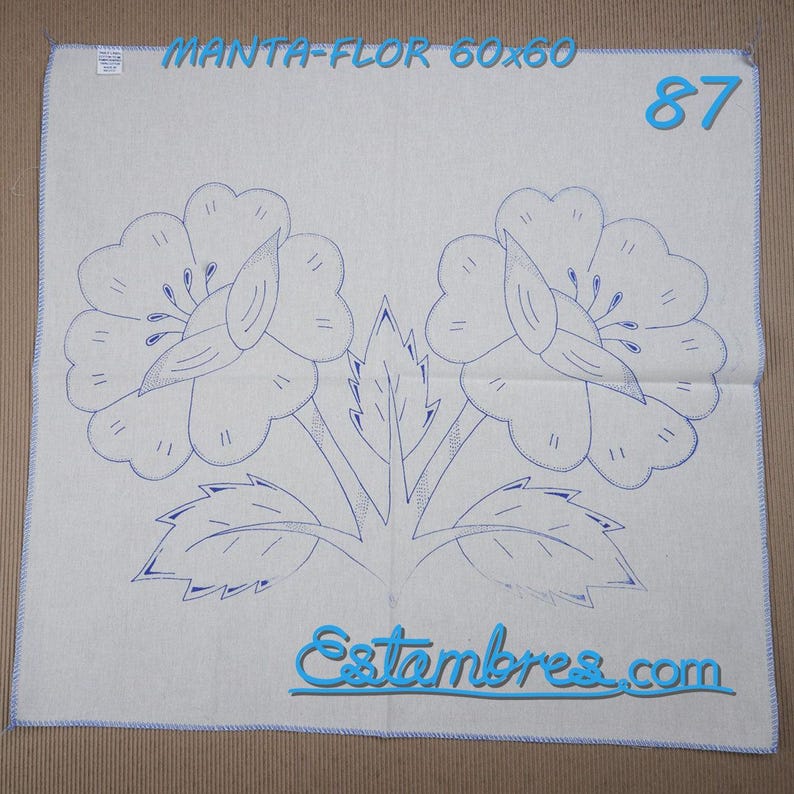 FLORES [Manta 60x60] - Large Napkins for Stamped Cross-Stitch Embroidery Bild 10