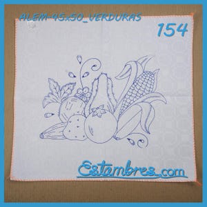 VERDURAS [Alemanisco 45x50cm] - Napkins for Stamped Cross-Stitch Embroidery image 2
