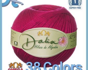 DALIA [100grs] by Omega - Fine 100% Mercerized Cotton Thread for Crochet and Knitting