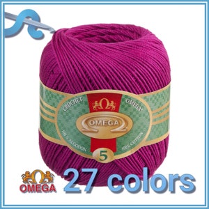 CROCHET OMEGA NO.5 [50grs] - 100% Mercerized Cotton Thread for Crafts