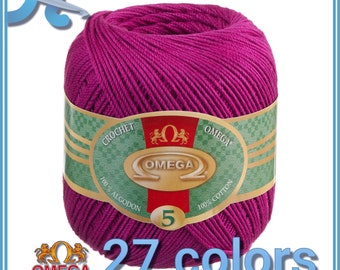 CROCHET OMEGA NO.5 [50grs] - 100% Mercerized Cotton Thread for Crafts