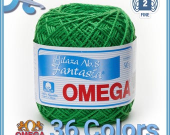 FANTASIA NO.8 [50grs] by Omega - 100% Mercerized Cotton Yarn Great for Thick Crochetting