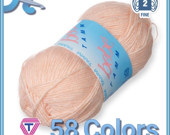 BEBE TAMM [50grs] - Soft Yarn for Baby Clothes and Blankets, 100% Acrylic Yarn.