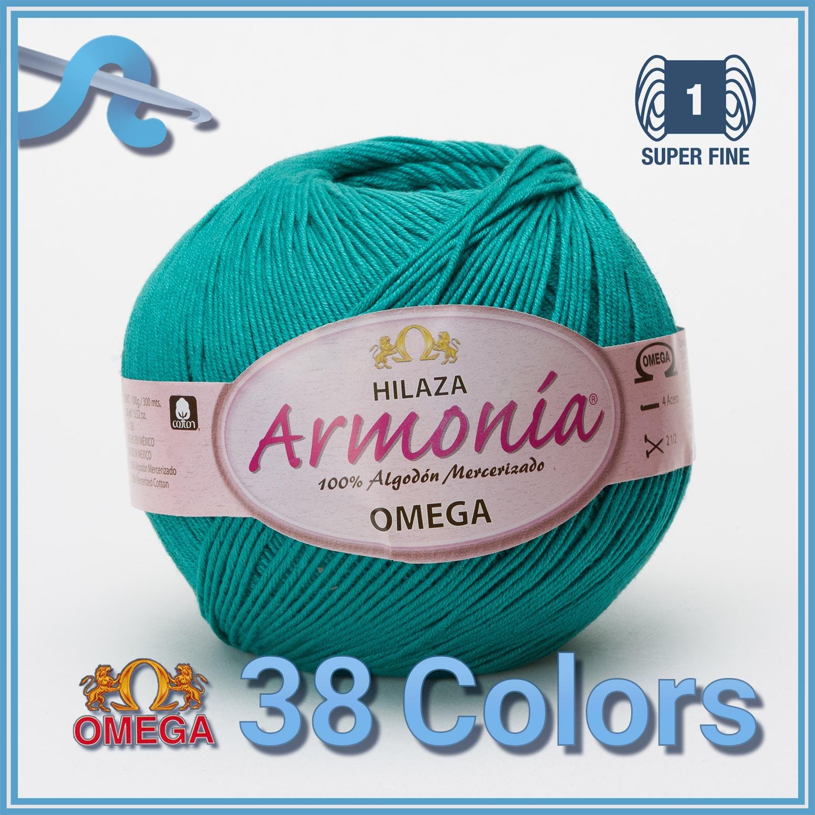 ARMONIA [100grs] by Omega - Fine 100% Mercerized Cotton