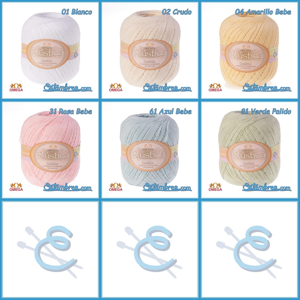 RUSTICA [150grs] by Omega - Fine 100% Non-mercerized Cotton Thread for ...