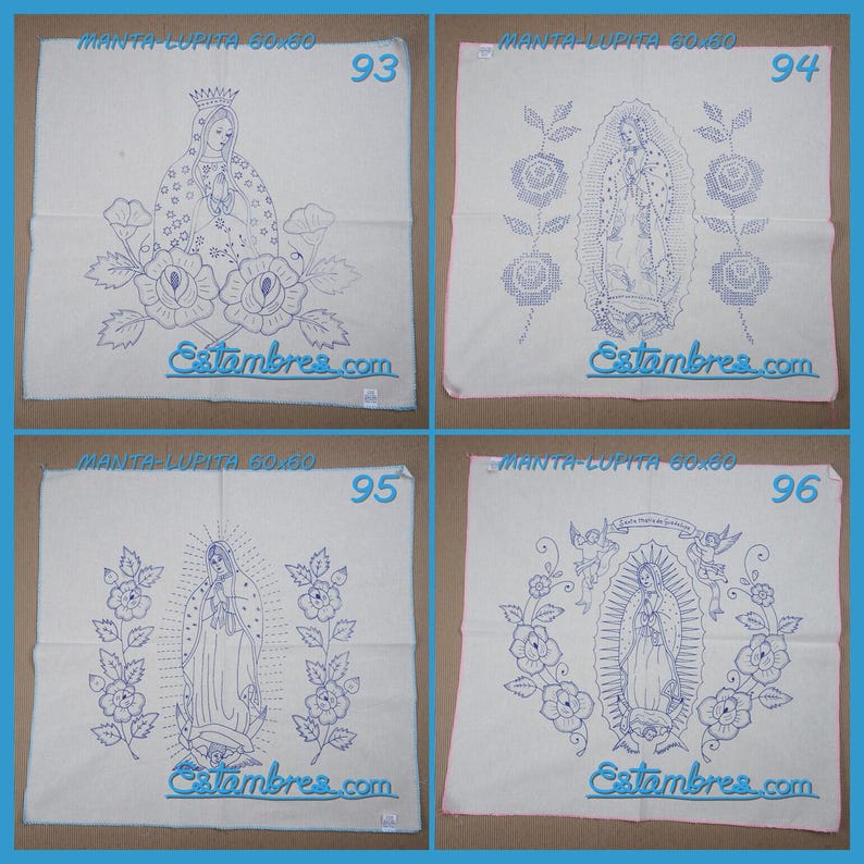 VIRGEN [Manta 60x60cm] - Large Napkins for Stamped Cross-Stitch Embroidery Bild 6
