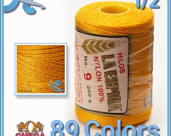 ESPIGA NO.9 by Omega - Strong 100% Nylon String Cord for Fine Crochet and Crafts