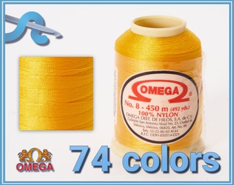 NYLON NO.8 [450m] by Omega - Heavy-Duty 100% Nylon Upholstery Stitching Thread